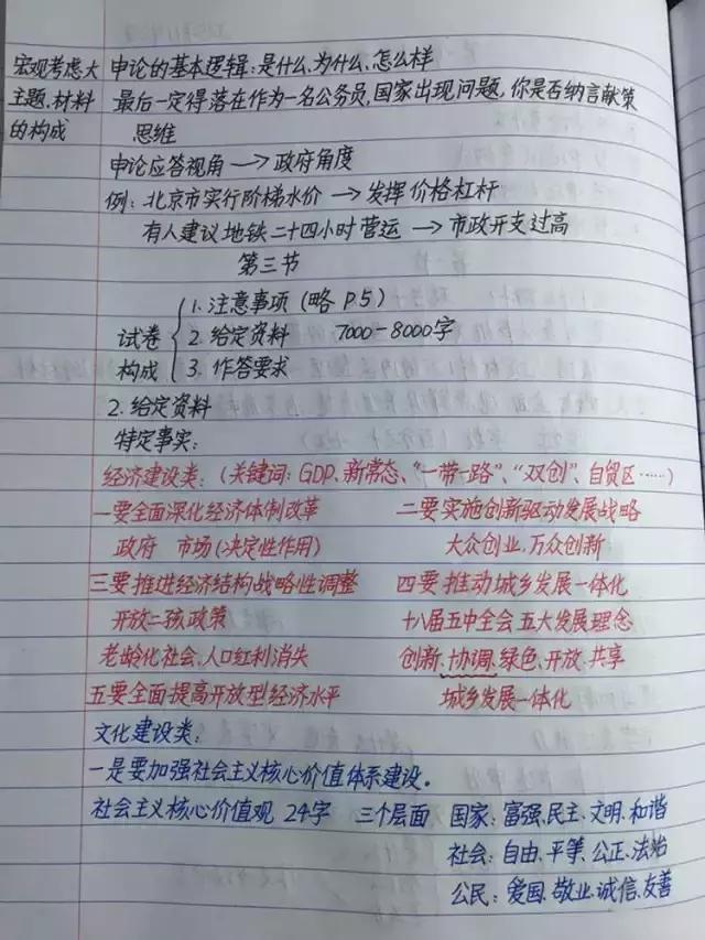 行測(cè)80分，申論70分，公考牛人筆記分享！